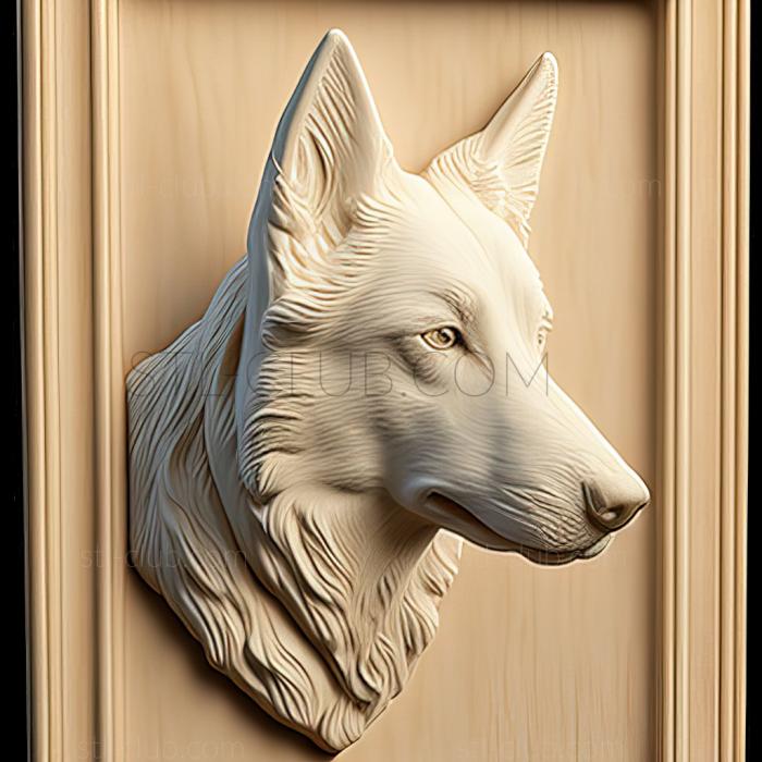 3D model st White Swiss Shepherd dog (STL)